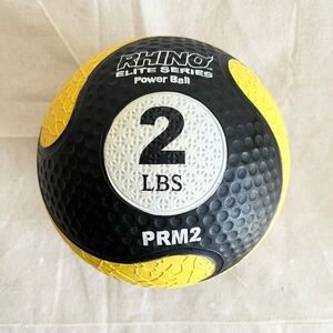 Champion Sports Rhino Elite Medicine Ball - 2lbs Yellow: Like New